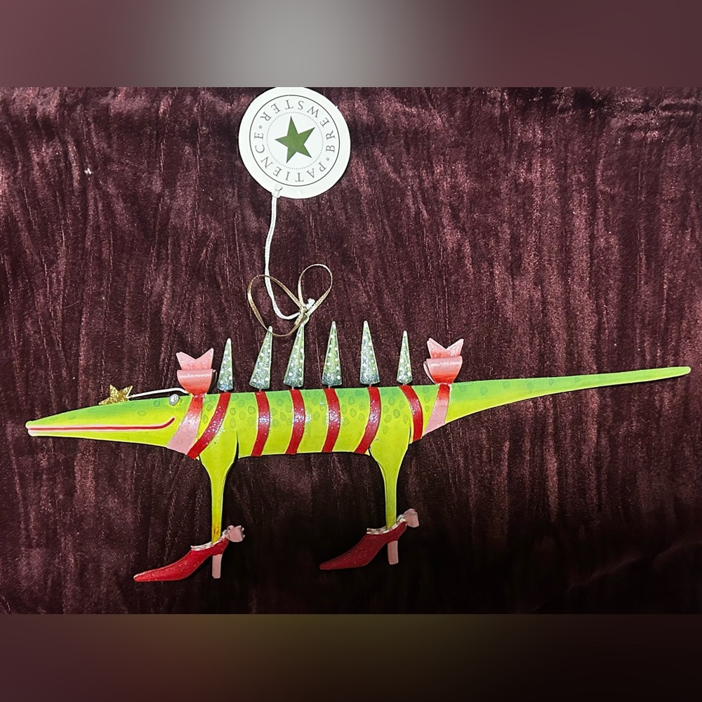 Patience Brewster Kringles The Alligator Whimsical Holiday Ornament